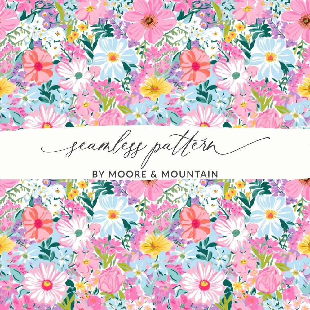 Colorful Floral Seamless Pattern by Moore & Mountain