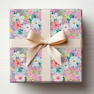 Floral Gift Box with Bow Perfect for Any Occasion