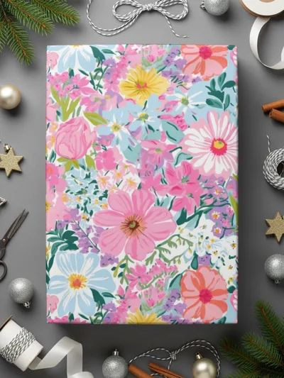 Colorful Floral Pattern Gift Wrap for All Occasions