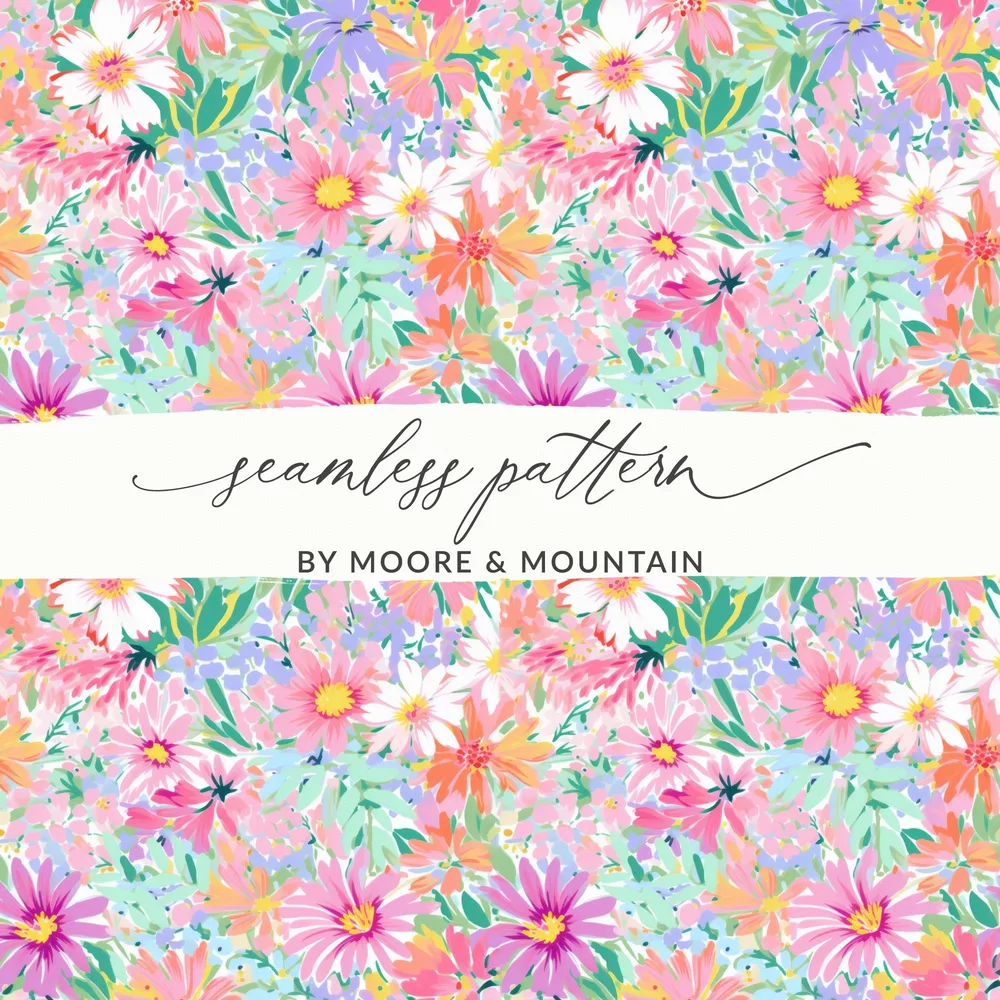 Vibrant Floral Seamless Pattern by Moore & Mountain