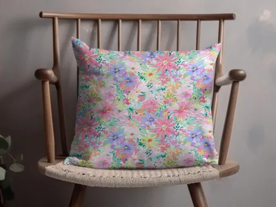 Vibrant Floral Pattern Cushion Decorative Pillow Product
