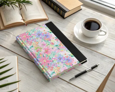 Floral Pattern Hardcover Journal for Writing and Notes