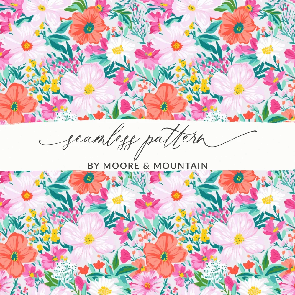 Vibrant Spring Floral Seamless Pattern by Moore & Mountain