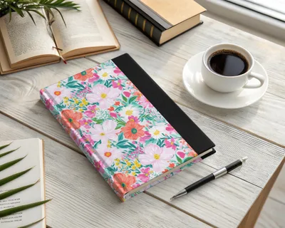 Floral Design Hardcover Notebook for Daily Writing Journals