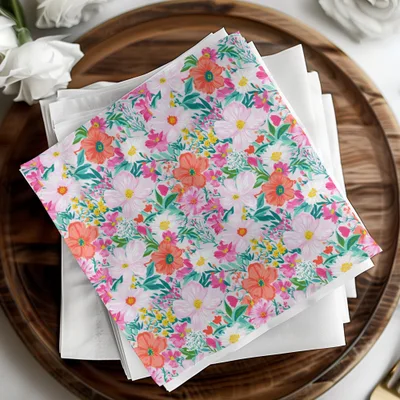 Beautiful Colorful Floral Pattern Table Napkins Set