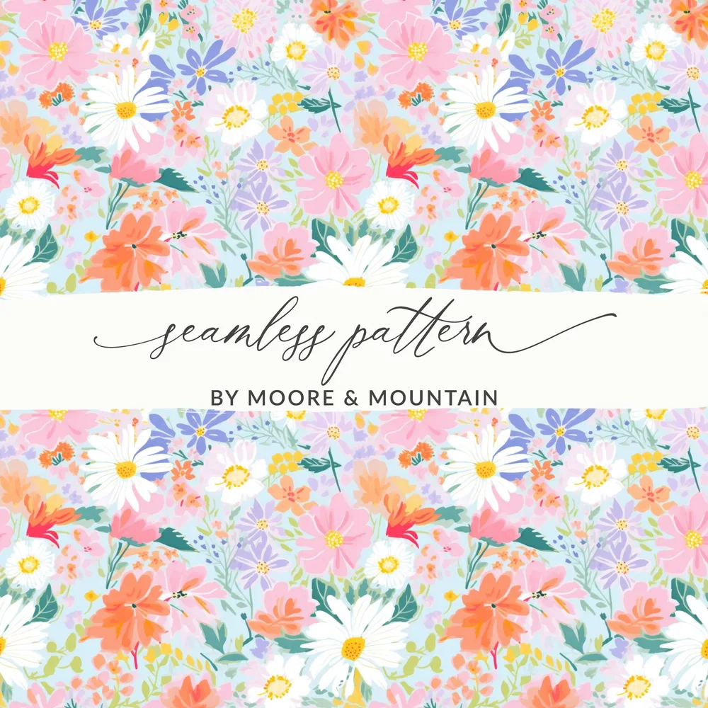 Vibrant Floral Seamless Pattern by Moore and Mountain