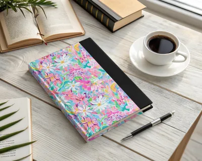 Vibrant Floral Design Hardcover Journal Notebook