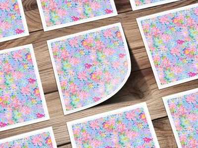 Vibrant Floral Patterned Decorative Custom Product