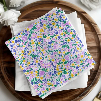 Colorful Floral Patterned Napkins for Dining Decor