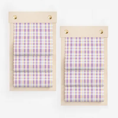 Stylish Pastel Plaid Patterned Roller Shades Product