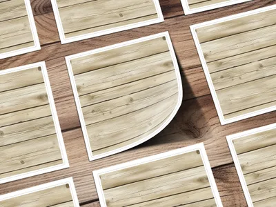 Rustic Wooden Plank Background Design Sticker Sheets