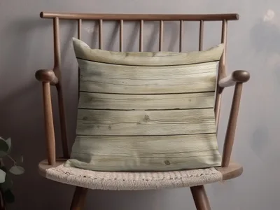 Rustic Wooden Plank Design Decorative Pillow Cover