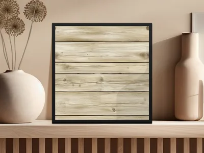 Light Wood Plank Pattern Wall Art Decor for Home