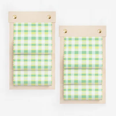 Green and Yellow Checkered Pattern Home Decor Fabric Product
