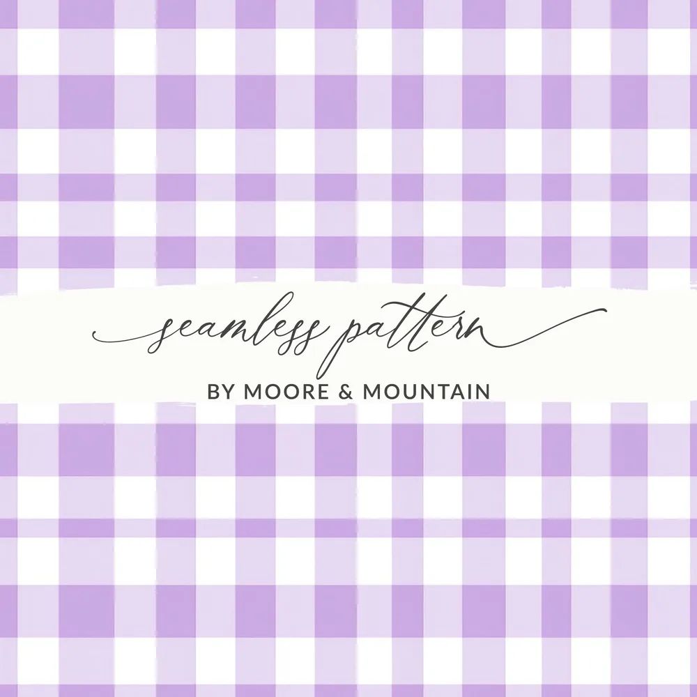 Purple and White Checked Seamless Pattern Design