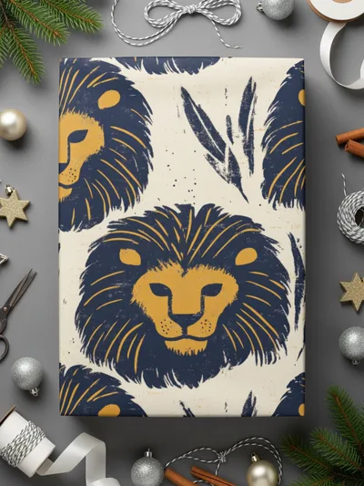 Lion Seamless Pattern Digital Paper, Animal Print Backgrounds, Nursery Decor, Scrapbooking Paper, Fabric Design, Digital Download - Moore and Mountain