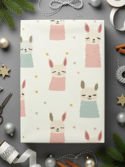 Llama Digital Seamless Pattern, Baby Animal Pattern, Cute Kids Fabric, Digital Download, Pastel Color Theme, JPEG Files - Moore and Mountain