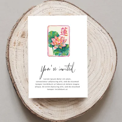Lotus Mahjong Tile Digital Print, Chinoiserie Wall Art Printable, Preppy Mahjong Flower PNG Download, Grandmillennial Botanical Poster
