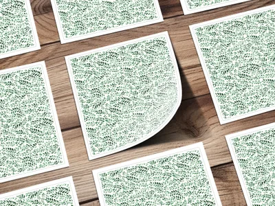 Green Leaf Pattern Design for Decor Product