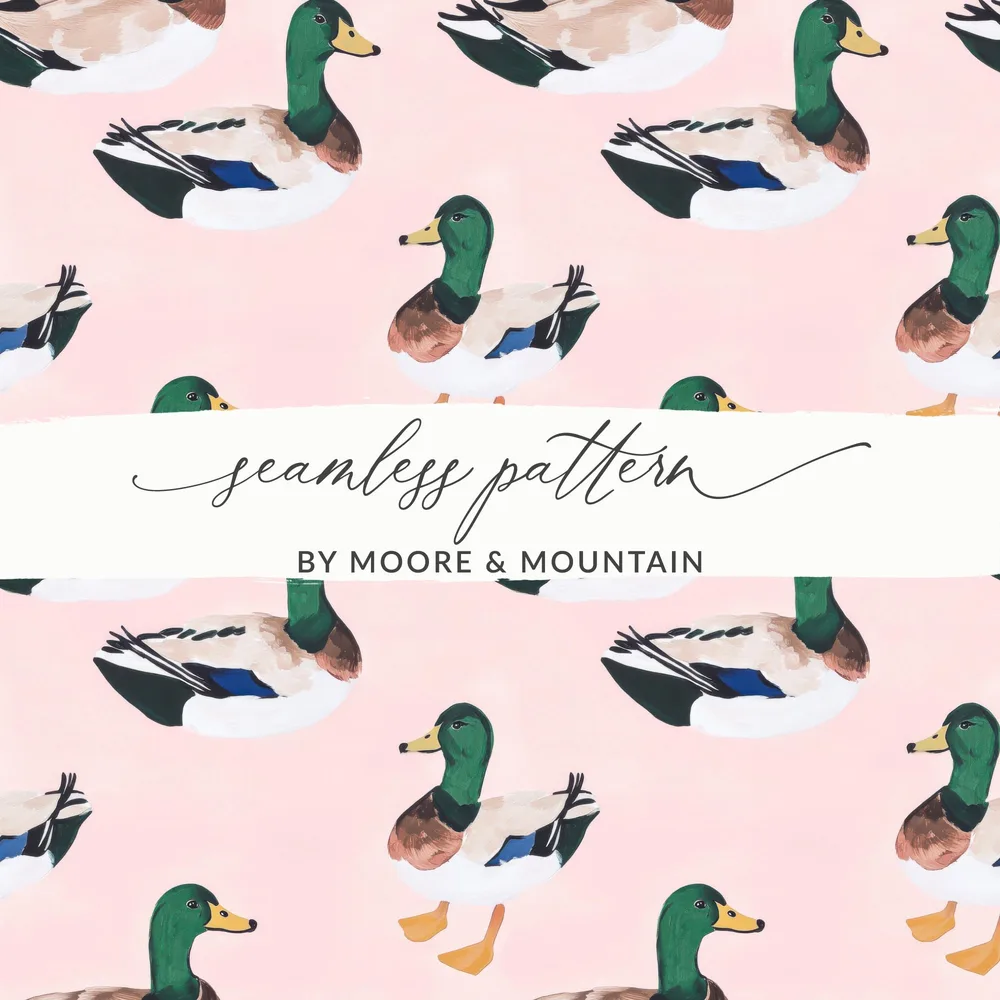 Mallard Duck Seamless Pattern Design by Moore & Mountain