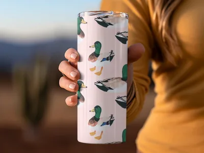 Colorful Duck Design Insulated Tumbler Drinkware