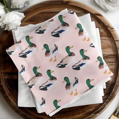 Charming Duck Patterned Pink Decorative Item