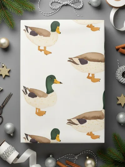 Mallard Duck Seamless Pattern, Charming Duck Pattern Artistic Design Seamless Repeat Digital - Moore and Mountain