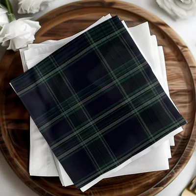 Masculine Plaid Pattern Black and Green Tartan Seamless Digital - Moore and Mountain
