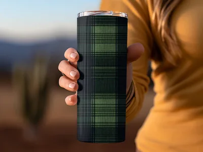 Masculine Seamless Black and Green Tartan Seamless Digital - Moore and Mountain