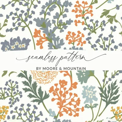 Matisse Seamless Floral Pattern Pastel Abstract Organic Leaves