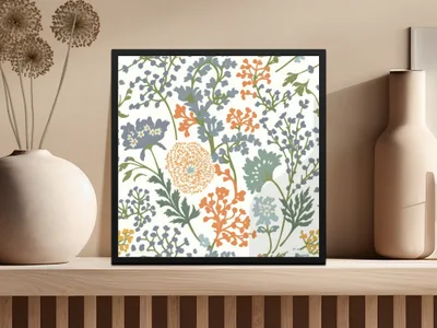 Matisse Seamless Floral Pattern Pastel Abstract Organic Leaves - Moore and Mountain