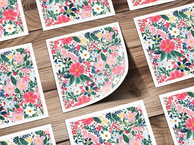 Vibrant Floral Pattern Art Print Decor for Any Space