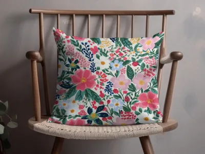 Colorful Floral Pattern Decorative Pillow Case