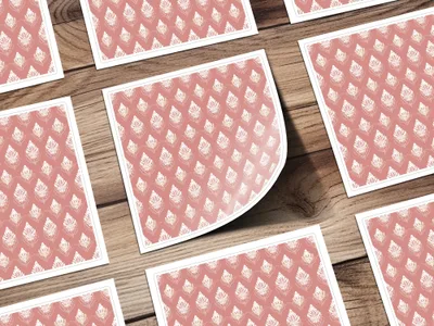 Elegant Leaf Pattern Design on Pink Background Product