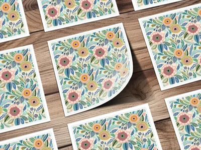 Mod Floral Delightful Blooms | Colorful Flower Digital Art - Moore and Mountain