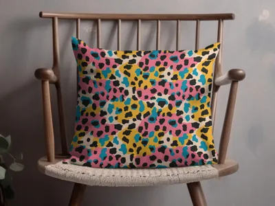 Colorful Leopard Print Pattern Pillow for Home Decor