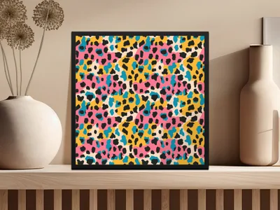 Vibrant Multicolor Abstract Art Print for Modern Decor