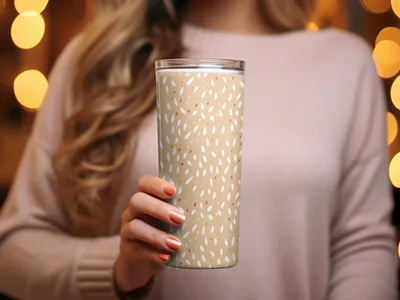 Stylish Insulated Tumbler with Abstract Dot Design