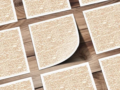 Beige and White Abstract Design Art Print Sheets