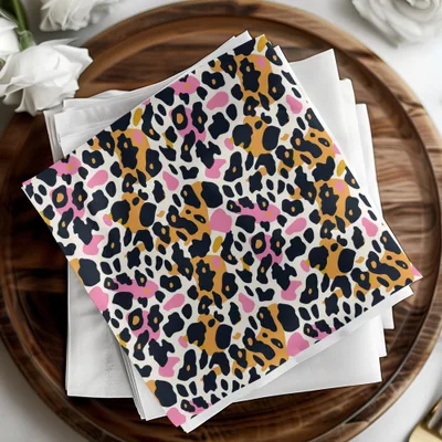 Stylish Leopard Print Pattern Decorative Napkin