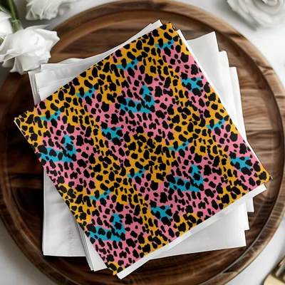 Colorful Leopard Print Pattern Wrapping Paper Sheets
