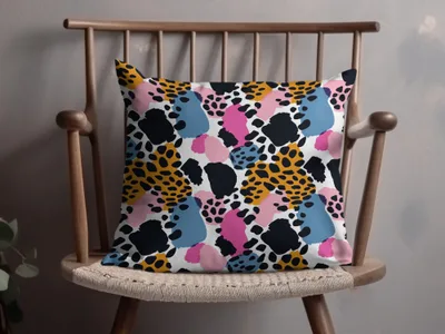Vibrant Abstract Pattern Square Throw Pillow for Home Decor