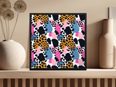 Abstract Multicolor Animal Print Wall Art product