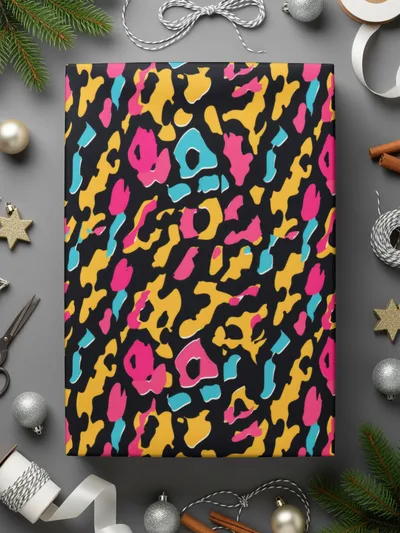 Vibrant Abstract Pattern Gift Wrapping Paper Design