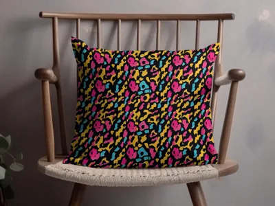 Vibrant Multicolor Abstract Pattern Throw Pillow