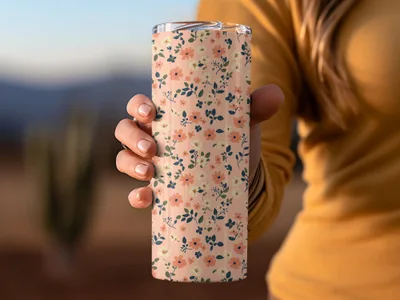 Modern Ditsy Flower Pattern Floral Background Digital - Moore and Mountain