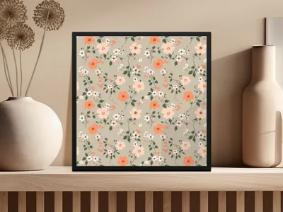 Modern Ditsy Flower Pattern with Elegant Floral Details Digital - Moore and Mountain