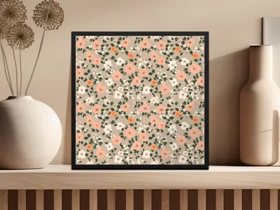 Modern Ditsy Flower Pattern with Floral Design Digital - Moore and Mountain