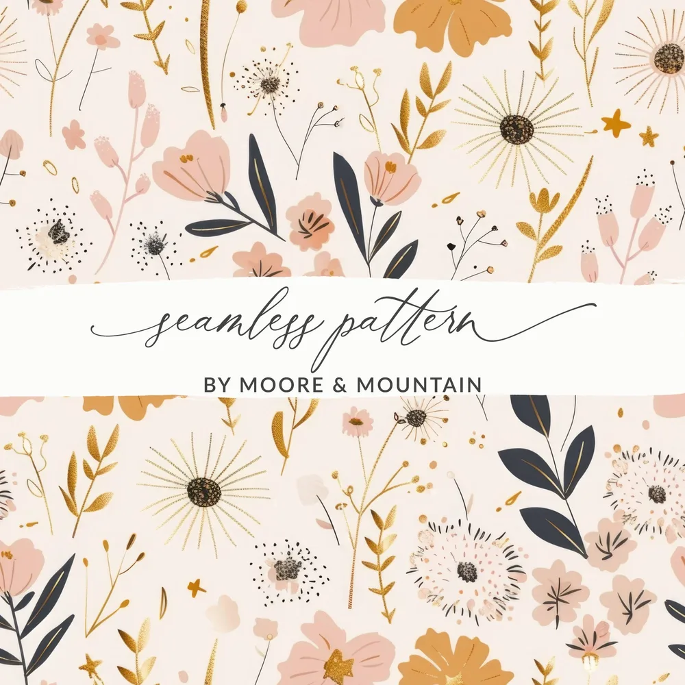 Elegant Floral Seamless Pattern by Moore & Mountain Design