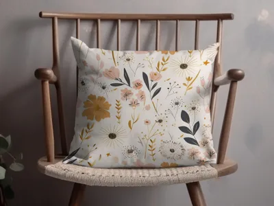 Elegant Floral Print Decorative Cushion Pillow